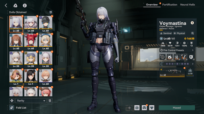 [NA] V6+6 Voymastina + V6+1 Klukai + V0+1 Springfield + ~400 Access pulls | GIRLS' FRONTLINE 2: EXILIUM EN Darkwinter Starter Account