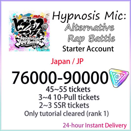 [JP] [INSTANT] 76000-90000 gems | Hypnosis Mic: Alternative Rap Battle (ヒプノシスマイク -A.R.B-) Japan Starter Account