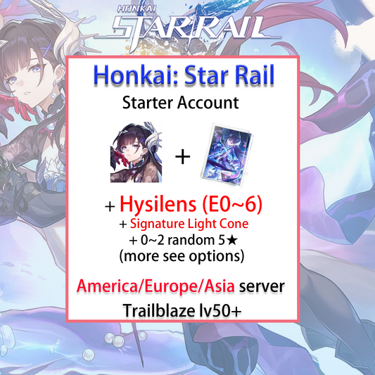 [NA/EU][INSTANT] Hysilens + Signature Light Cone Honkai: Star Rail Farmed Starter Account America/Europe/Asia (see options)