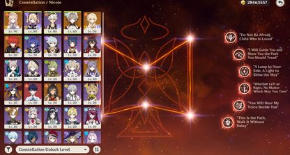 [NA] Genshin Impact C6 Nicole + Sandrone AR56 AMERICA Starter Farmed Account-Mobile Games Starter