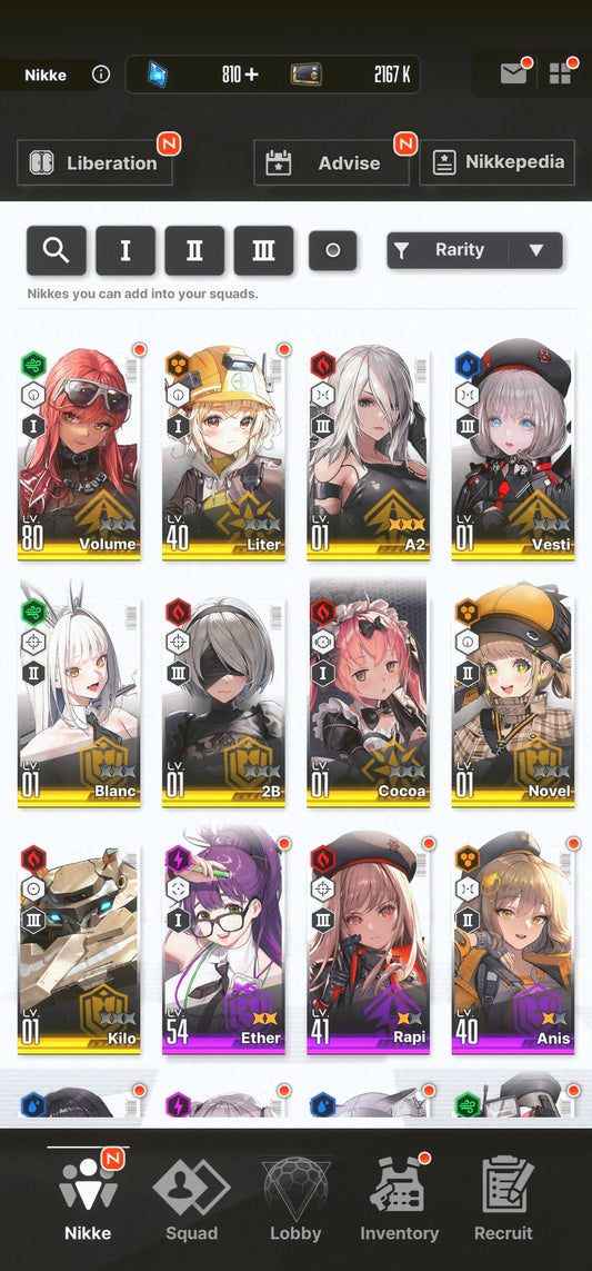[NA] [INSTANT] NIKKE 9SSR MLB 4X A2+Skin+2B+Skin+Liter+Blanc+ GODDESS OF VICTORY starter account-Mobile Games Starter