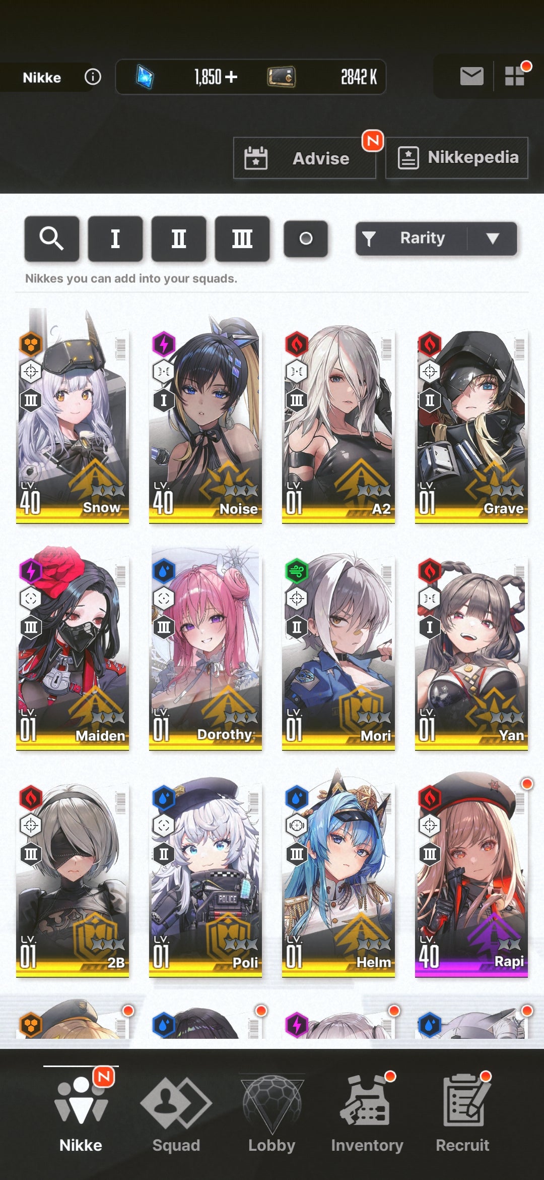 [NA] [INSTANT] NIKKE 11SSR 2B+Skin+A2+Skin+Dorothy: Serendipity+Grave++ GODDESS OF VICTORY starter account