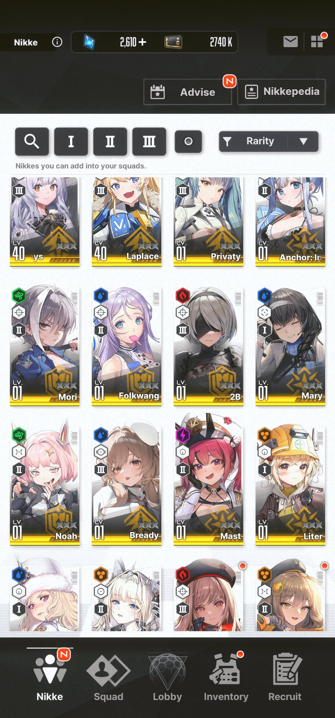 [NA] [INSTANT] NIKKE 14SSR 2B+Skin+Crown+Anchor+Bready+Liter++ GODDESS OF VICTORY starter account (Copy)-Mobile Games Starter