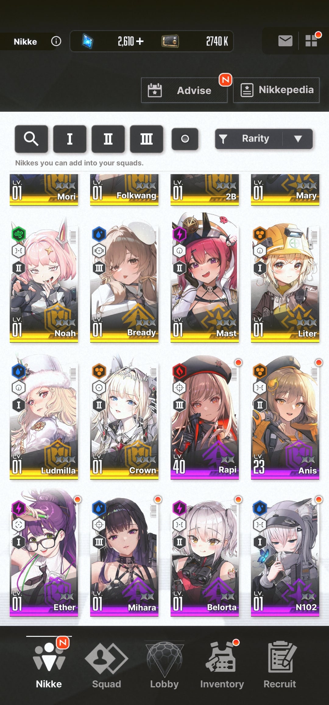 [NA] [INSTANT] NIKKE 14SSR 2B+Skin+Crown+Anchor+Bready+Liter++ GODDESS OF VICTORY starter account (Copy)-Mobile Games Starter