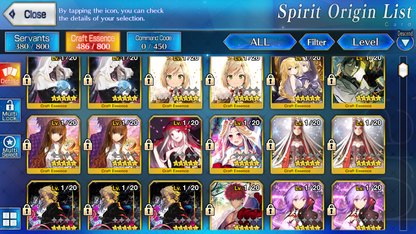 [NA] FGO Morgan Tam Lin Lancelot Melusine + 5Gawain 4Tristan + Koyanskaya Altria Caster+ 2-3x5* Fate Grand Order starter account