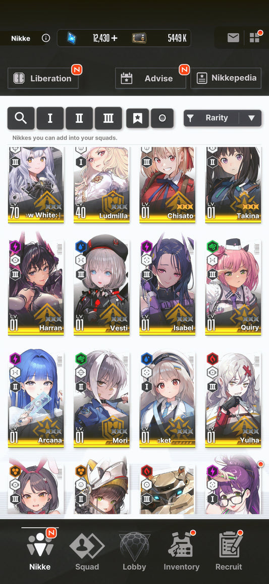 [NA] [INSTANT] NIKKE 15SSR double MLB 4X Chisato + 4X Takina ++ GODDESS OF VICTORY Lycoris starter account-Mobile Games Starter