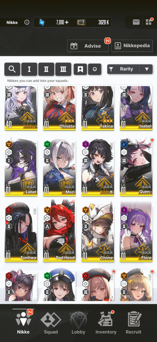 [NA] [INSTANT] NIKKE 14SSR double MLB 4X Chisato + 4X Takina+Red Hood++ GODDESS OF VICTORY Lycoris starter account