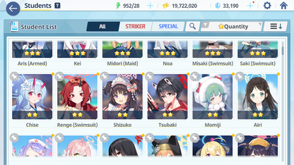 [GLOBAL/NA] [INSTANT] 3 limited 12x3* Kei Aris Shiroko Terror + 33k Pyroxene gems Blue Archive Starter Account-Mobile Games Starter