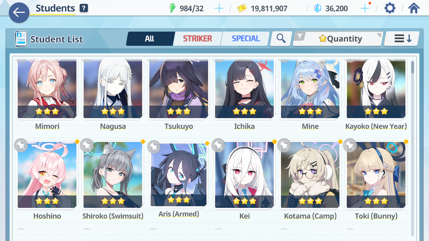 [GLOBAL/NA] [INSTANT] 2 limited 13x3* Kei Aris Kisaki + 36k Pyroxene gems Blue Archive Starter Account-Mobile Games Starter