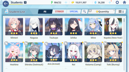 [GLOBAL/NA] [INSTANT] 2 limited 13x3* Kei Aris Kisaki + 36k Pyroxene gems Blue Archive Starter Account-Mobile Games Starter