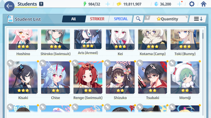 [GLOBAL/NA] [INSTANT] 2 limited 13x3* Kei Aris Kisaki + 36k Pyroxene gems Blue Archive Starter Account-Mobile Games Starter