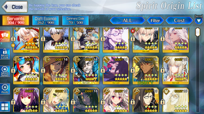 [NA] [INSTANT] FGO 32 x 5* + 340SQ Fate Grand Order endgame account