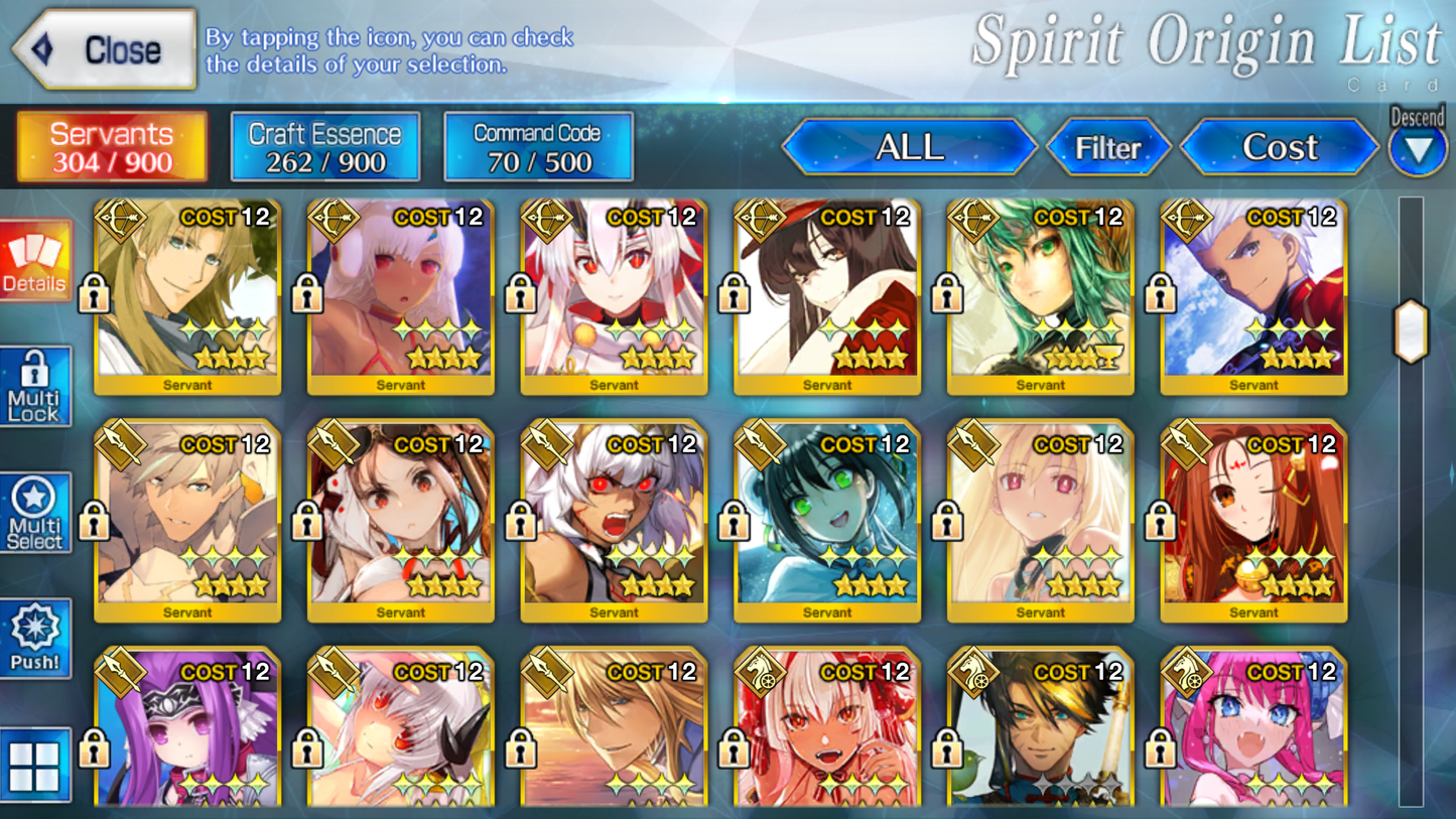 [NA] [INSTANT] FGO 32 x 5* + 340SQ Fate Grand Order endgame account
