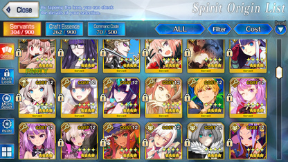 [NA] [INSTANT] FGO 32 x 5* + 340SQ Fate Grand Order endgame account