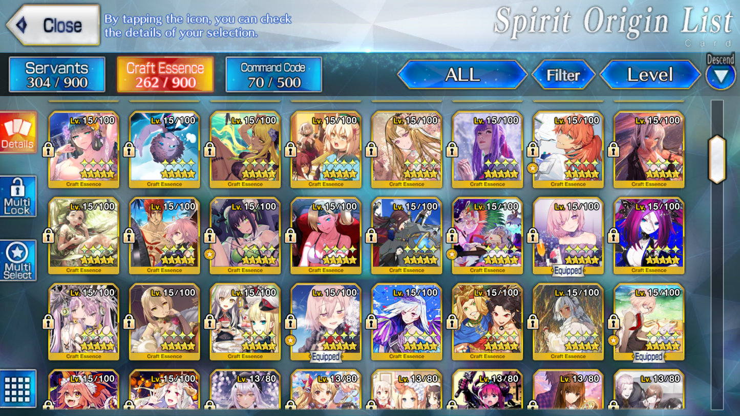 [NA] [INSTANT] FGO 32 x 5* + 340SQ Fate Grand Order endgame account