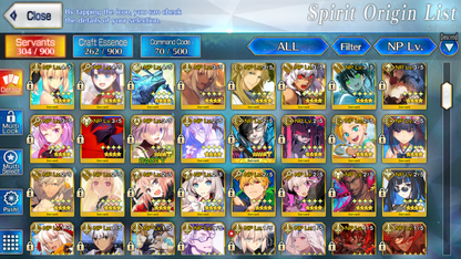 [NA] [INSTANT] FGO 32 x 5* + 340SQ Fate Grand Order endgame account