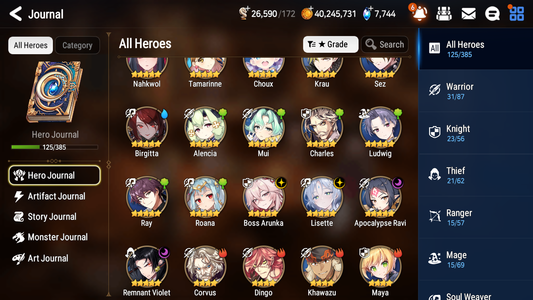 [GLOBAL] [INSTANT] Epic 7 Seven 4ML Lisette Boss Arunka Remnant Violet Apocalypse Ravi + 69ML pulls +2x 20 Speed + Luna Skin + Name Starter Account-Mobile Games Starter