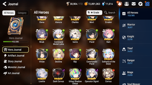 [GLOBAL] Epic 7 Seven 6ML 1LIM Lisette Rinak + Choux Solitaria of the Snow Dark Corvus Operator Sigret Pavel + 91ML pulls 11k skystones 1300 mystics+2x 20 Speed + Luna Skin+ Name Starter Account-Mobile Games Starter