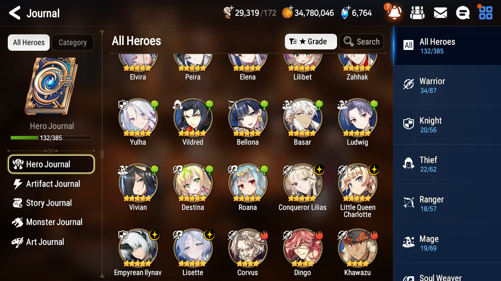 [GLOBAL] [INSTANT] Epic 7 Seven 4ML Lisette Empyrean Ilynav Conqueror Lilias Angel + 63ML pulls +2x 20 Speed + Luna Skin + Name Starter Account-Mobile Games Starter