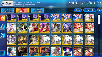 [NA][INSTANT] FGO Space Ereshkigal + Melusine (ruler) + Berserker + Altria Caster + Chloe + 3000SQ + tickets Fate Grand Order starter account