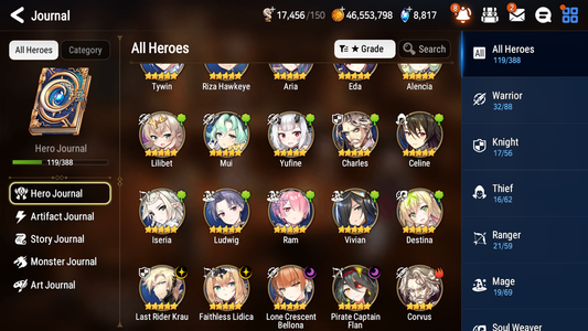[GLOBAL][INSTANT] Epic 7 Seven 4ML 1LIM Haru Lone Crescent Bellona Last Rider Krau Pirate Captain Flan Faithless Lidica+ 53ML pulls + 3x 20 Speed + Luna Skin + Name Starter Account-Mobile Games Starter