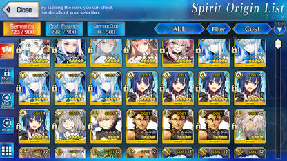 [NA] FGO double NP5 Ciel NP5 Morgan + Lancelot Altria Caster Koyanskaya Oberon 5Xufu 5Dobrynya + 800-1000SQ Fate Grand Order starter account