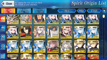 [NA] FGO double NP5 Morgan NP5 Tam Lin Lancelot Melusine + Koyanskaya Oberon + 5 Kscope BG + 200SQ + 7x5* Fate Grand Order starter account