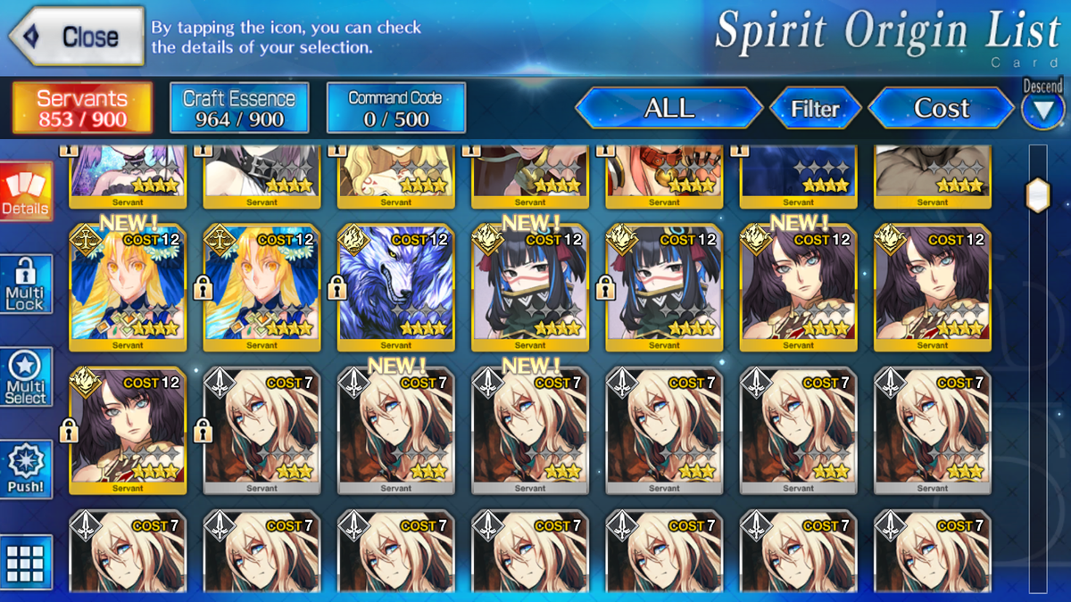 [NA] FGO double NP5 Morgan NP5 Tam Lin Lancelot Melusine + Koyanskaya Oberon + 5 Kscope BG + 200SQ + 7x5* Fate Grand Order starter account