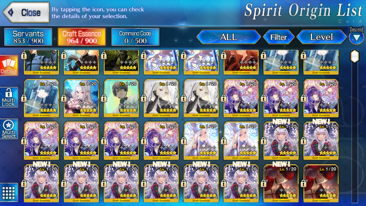 [NA] FGO double NP5 Morgan NP5 Tam Lin Lancelot Melusine + Koyanskaya Oberon + 5 Kscope BG + 200SQ + 7x5* Fate Grand Order starter account