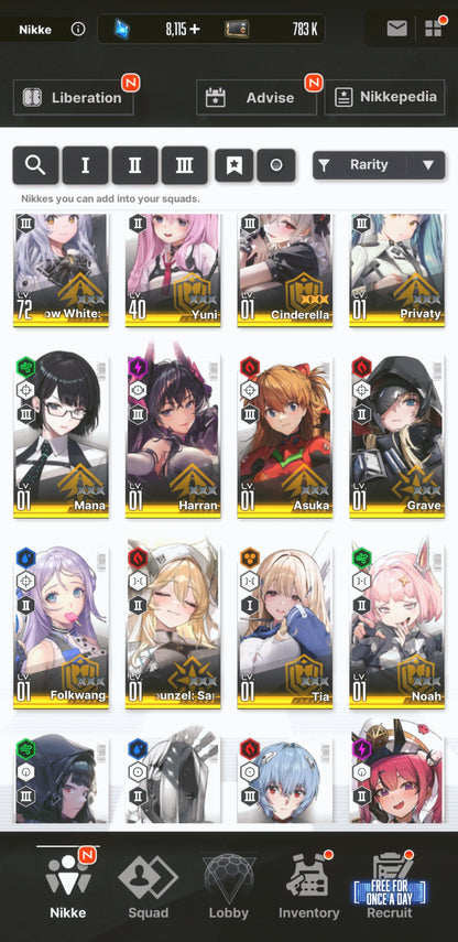 [GLOBAL] [INSTANT] NIKKE 20SSR 3Collab MLB 4 Cinderella+Skin+Asuka+Rei+Mari+Skin++Grave+Tia++ GODDESS OF VICTORY starter account Evangelion-Mobile Games Starter