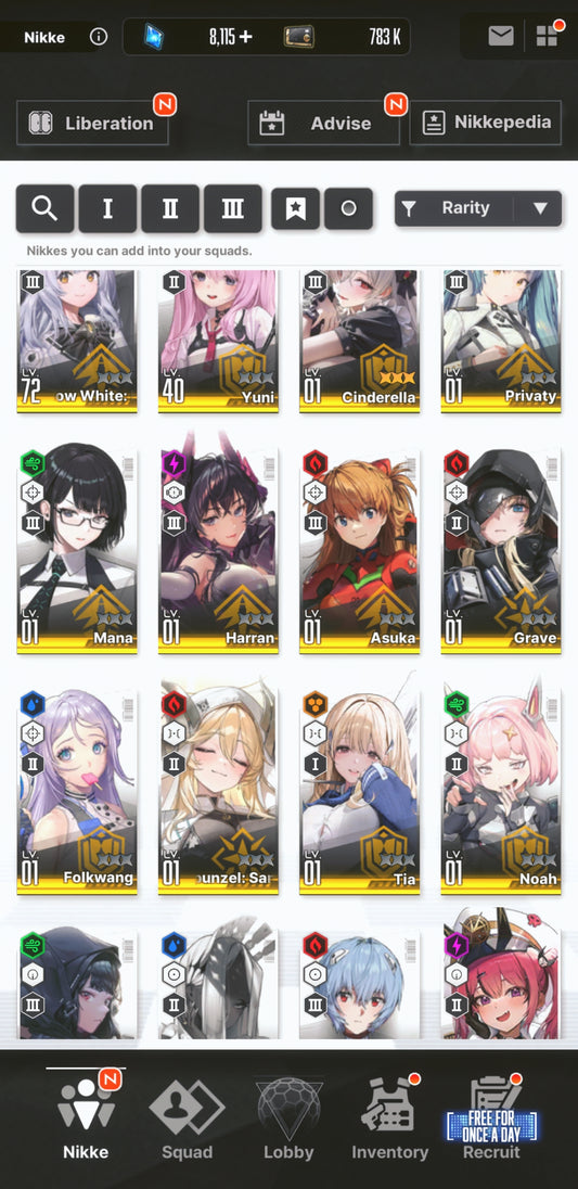 [GLOBAL] [INSTANT] NIKKE 20SSR 3Collab MLB 4 Cinderella+Skin+Asuka+Rei+Mari+Skin++Grave+Tia++ GODDESS OF VICTORY starter account Evangelion-Mobile Games Starter