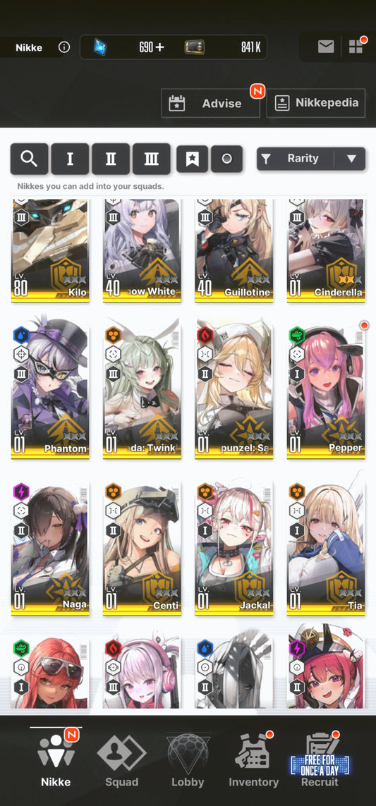 [NA] [INSTANT] NIKKE 16SSR 3 Cinderella+Skin+Bunny Soda+Naga++ GODDESS OF VICTORY starter account-Mobile Games Starter