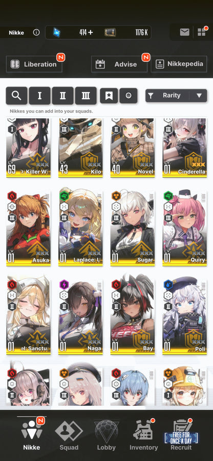[NA] [INSTANT] NIKKE 20SSR MLB 4 Cinderella+Skin+ Asuka+Rei+Skin+Liter+Killer Wife+Naga+Bay+Cocoa++ GODDESS OF VICTORY starter account Evangelion-Mobile Games Starter
