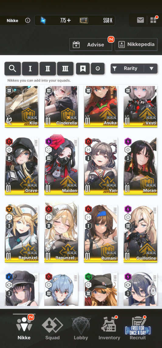 [GLOBAL] [INSTANT] NIKKE 17SSR Asuka+Asuka Wille+Rei+Skin+Cinderella+Skin+Grave+Moran+Milk+Exia++ GODDESS OF VICTORY starter account Evangelion-Mobile Games Starter