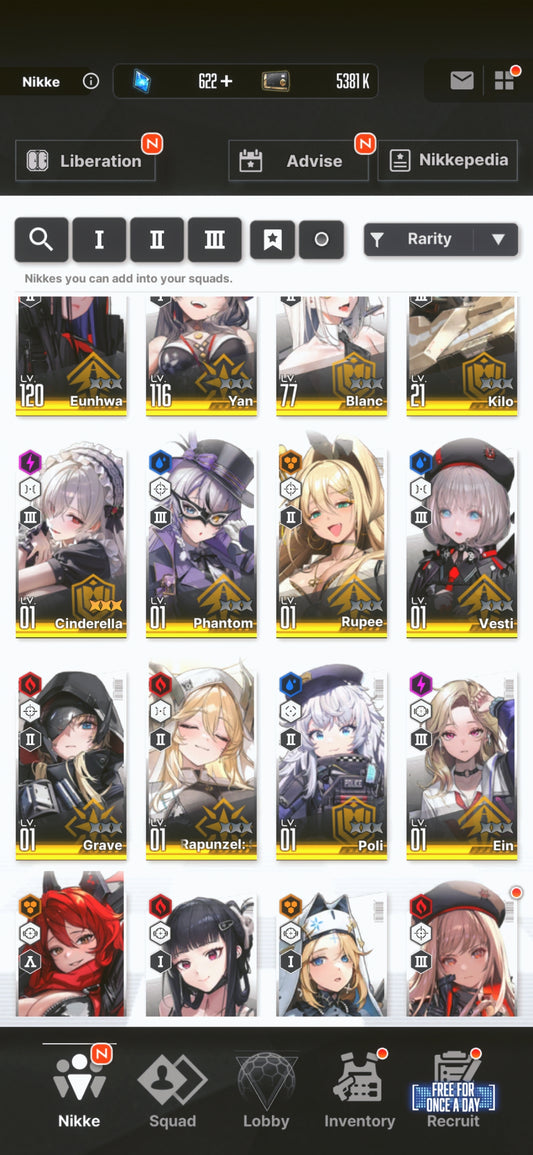 [GLOBAL] [INSTANT] NIKKE 15SSR MLB 4 Cinderella+Skin+Grave+Red Hood+Blanc+Ein+Killer Wife++ GODDESS OF VICTORY starter account-Mobile Games Starter