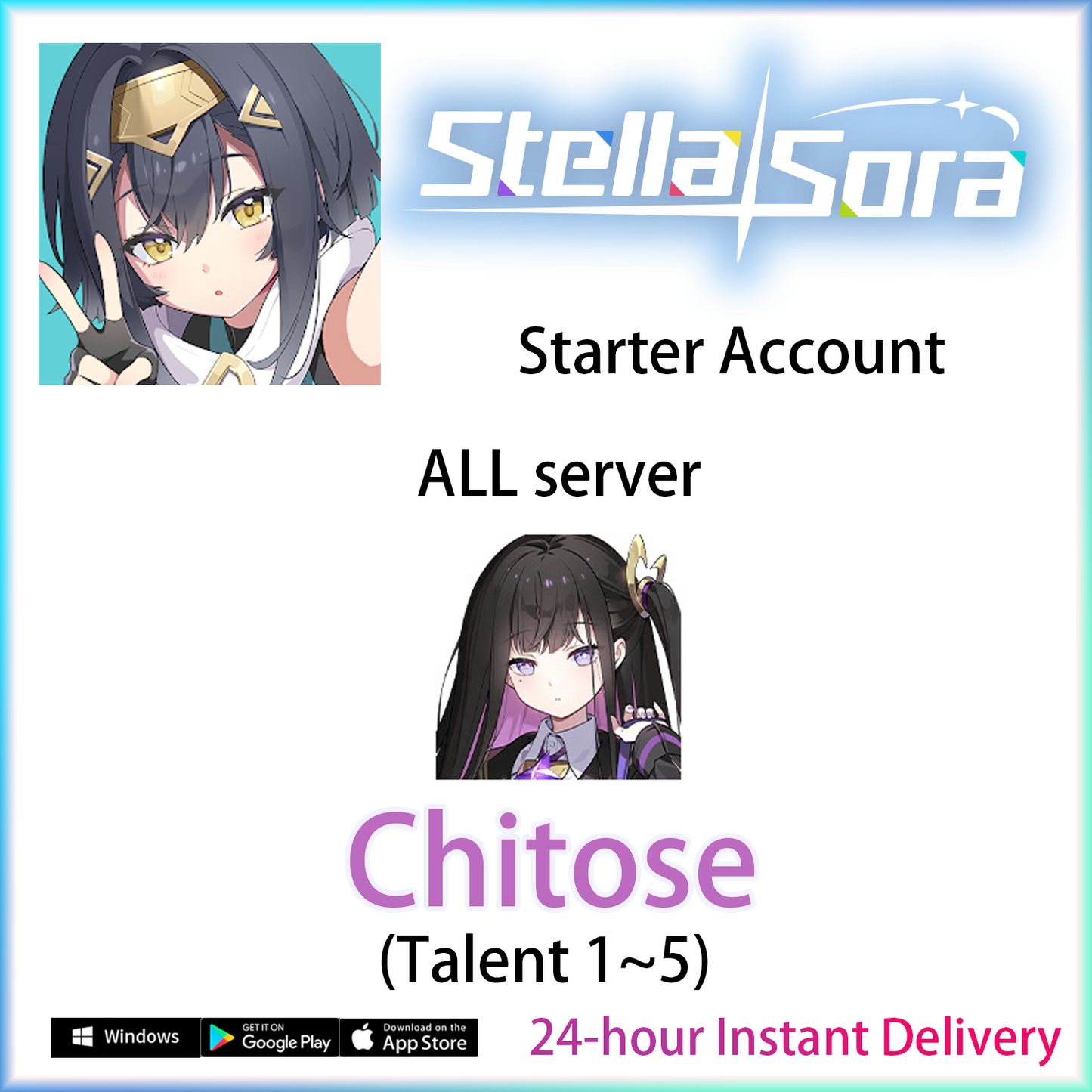 [ALL SERVER] Chitose Talent 1~5 | Stella Sora JP TW Starter Account (see options)-Mobile Games Starter