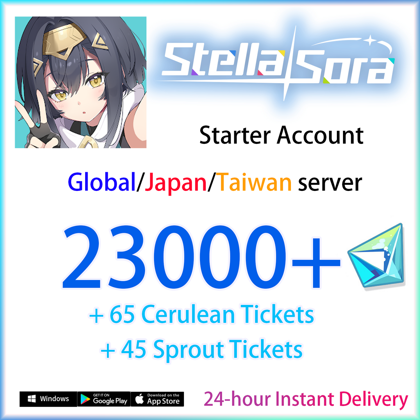 [ALL SERVER] [INSTANT] 23000 Stellanite Dust + 110 tickets | Stella Sora GLOBAL JAPAN TAIWAN Gems Starter Account (see options)-Mobile Games Starter