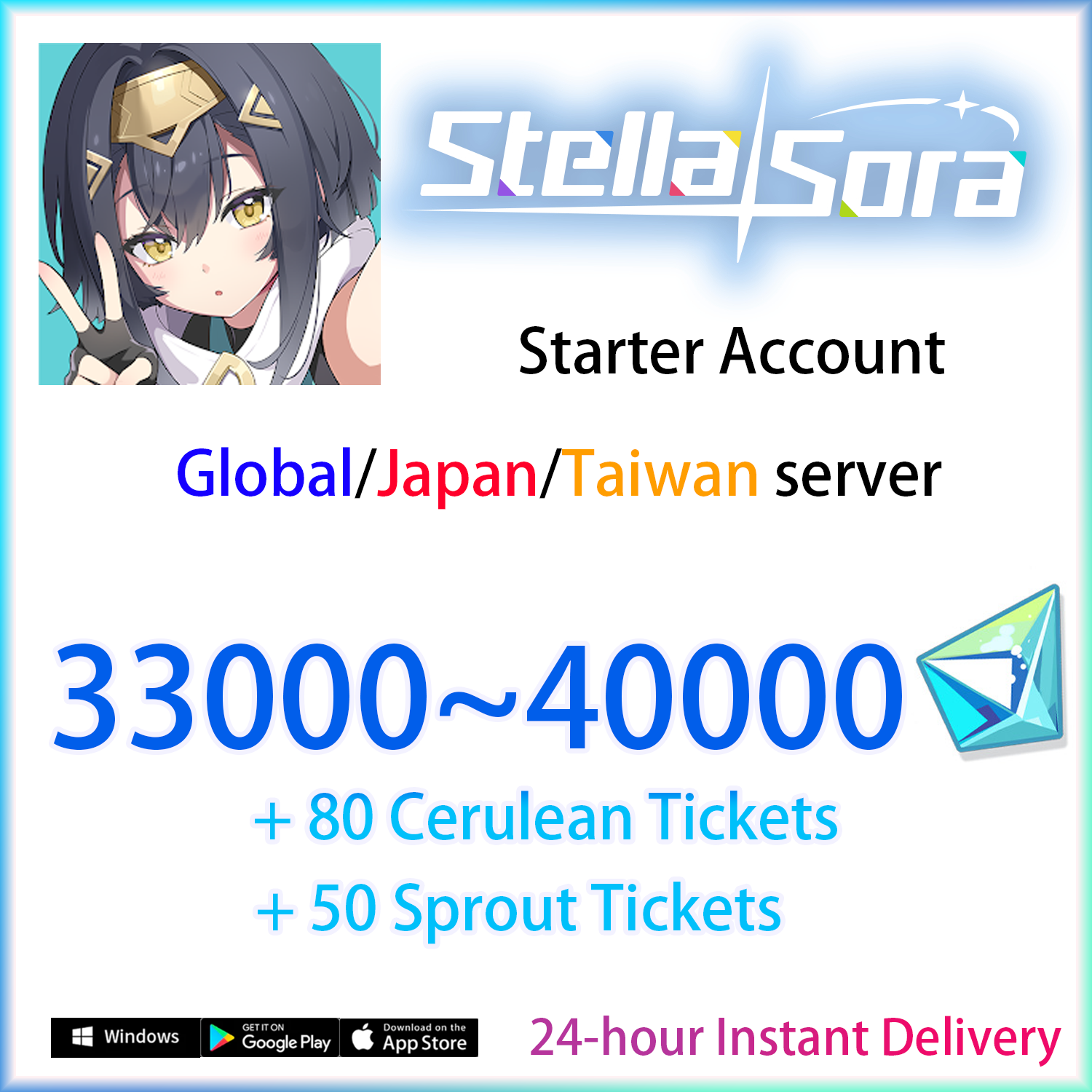 [ALL SERVER] [INSTANT] 33000 Stellanite Dust + 130 tickets | Stella Sora GLOBAL JAPAN TAIWAN Gems Starter Account (see options)-Mobile Games Starter