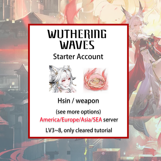 [ALL SERVER] [INSTANT] Hsin / Signature Weapon / Jinhsi / Shorekeeper / Suisui | Wuthering Waves LV3~8 Starter Account America/Europe/Asia (see options)-Mobile Games Starter