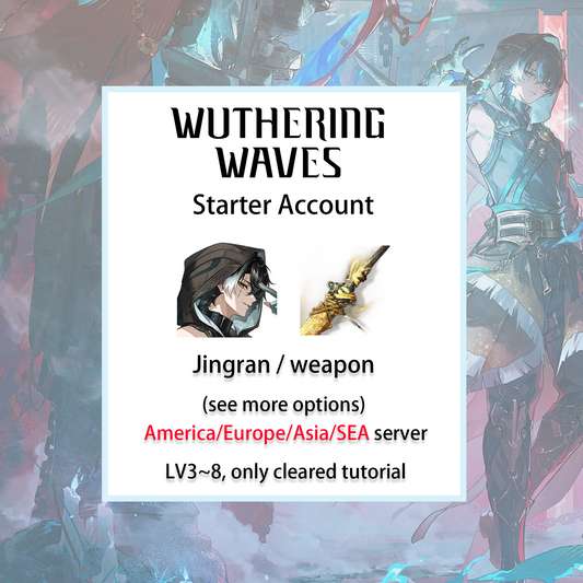 [ALL SERVER] [INSTANT] Jingran / Signature Weapon / Lupa / Iuno | Wuthering Waves LV3~8 Starter Account America/Europe/Asia (see options)-Mobile Games Starter
