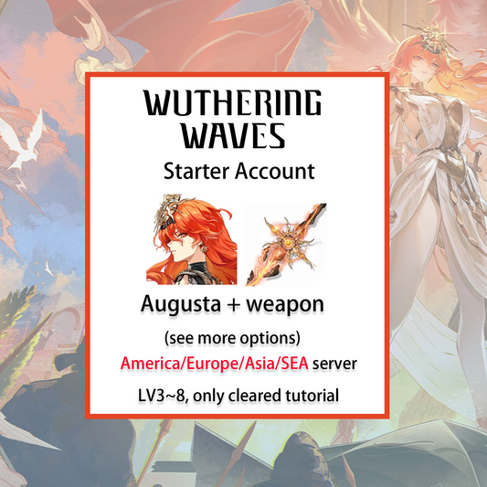 [ALL SERVER][INSTANT] Augusta + Signature Weapon | Wuthering Waves LV3~8 Starter Account America/Europe/Asia/HMT/Sea (see options)-Mobile Games Starter