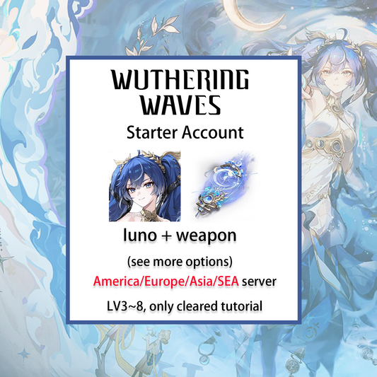 [ALL SERVER][INSTANT] Iuno + Signature Weapon / Augusta | Wuthering Waves LV3~8 Starter Account America/Europe/Asia/HMT/Sea (see options)-Mobile Games Starter