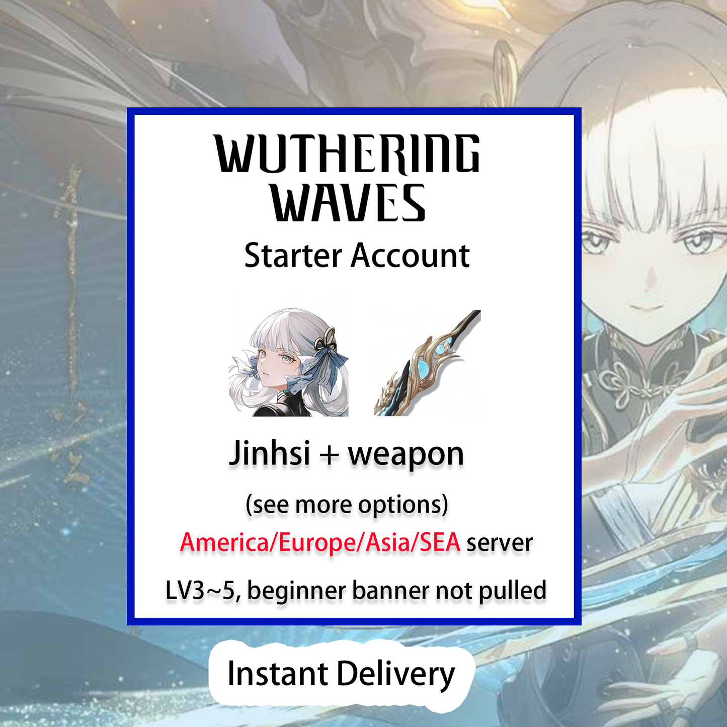 [All Server] Jinhsi + Ages of Harvest | Wuthering Waves Starter Account America/Europe/Asia/HMT/Sea (see options)-Mobile Games Starter