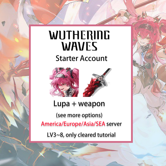 [ALL SERVER][INSTANT] Lupa + Signature Weapon | Wuthering Waves LV3~8 Starter Account America/Europe/Asia/HMT/Sea (see options)-Mobile Games Starter
