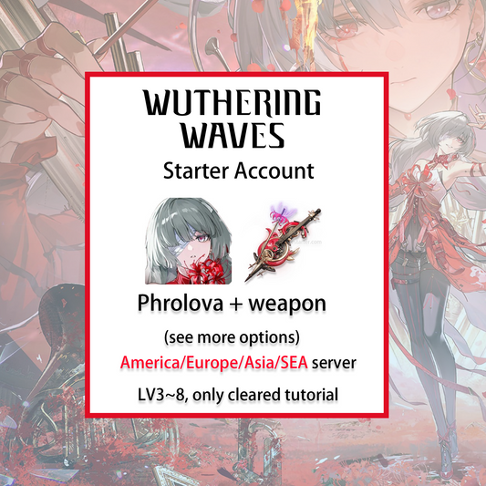 [ALL SERVER][INSTANT] Phrolova + Signature Weapon | Wuthering Waves LV3~8 Starter Account America/Europe/Asia/HMT/Sea (see options)-Mobile Games Starter