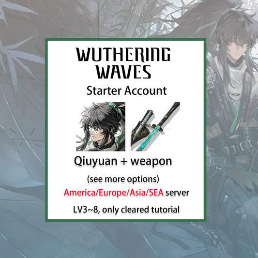 [ALL SERVER][INSTANT] Qiuyuan / Signature Weapon / Galbrena | Wuthering Waves LV3~8 Starter Account America/Europe/Asia/HMT/Sea (see options)-Mobile Games Starter