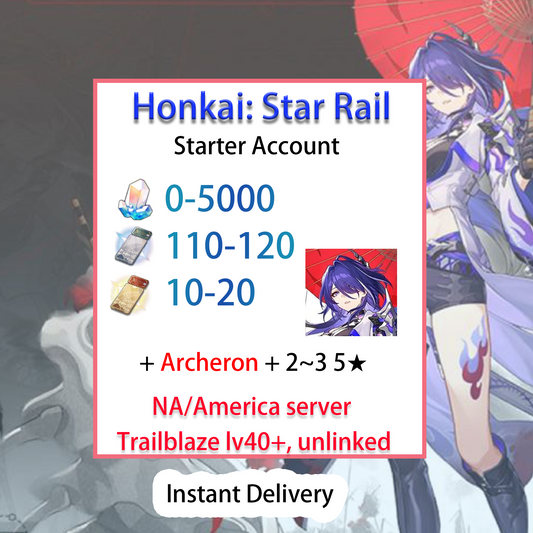 [AMERICA] [INSTANT] Archeron Honkai: Star Rail Account NA Starter/Farmed/Reroll