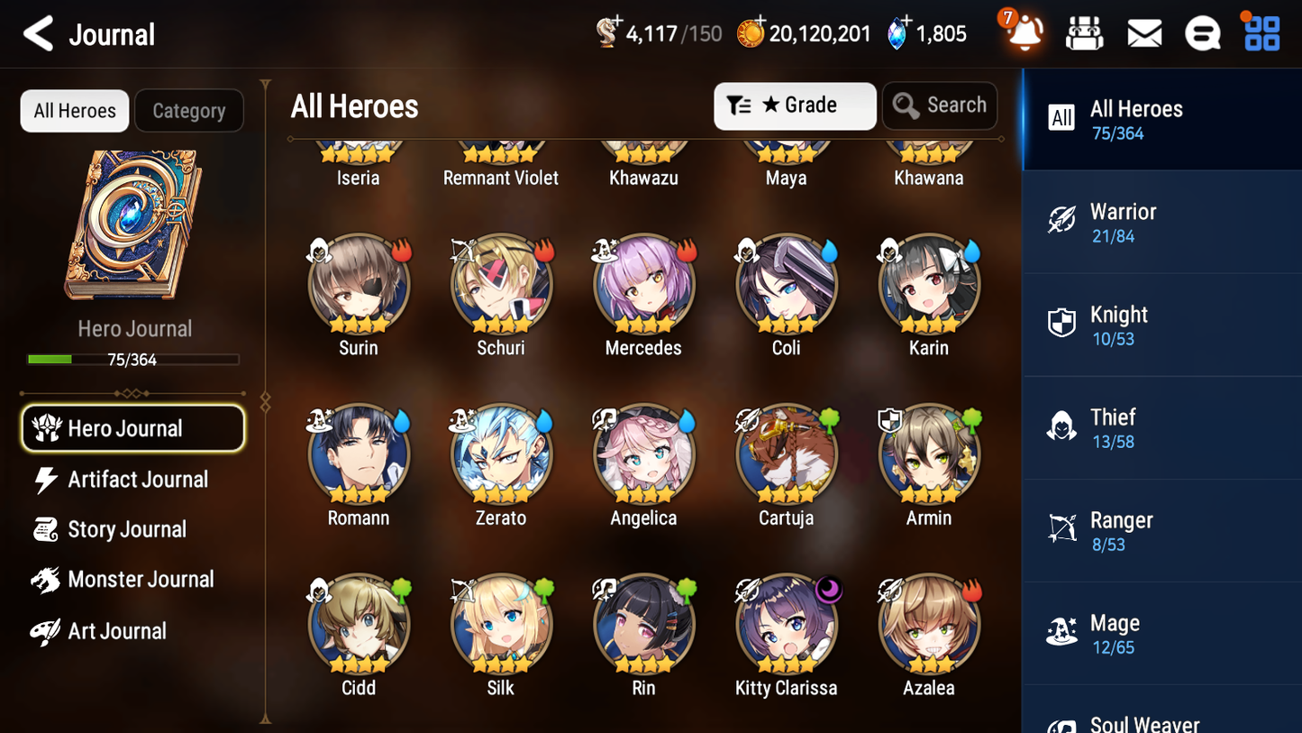 [ASIA] Epic 7 Seven 1ML 4LIM Remnant Violet Luna Fairytale Tenebria Cerise Diene + ML Mystics Pulls + 20 Speed Aged Starter Account-Mobile Games Starter