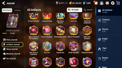 [ASIA] Epic 7 Seven 1ML 4LIM Remnant Violet Luna Fairytale Tenebria Cerise Diene + ML Mystics Pulls + 20 Speed Aged Starter Account-Mobile Games Starter