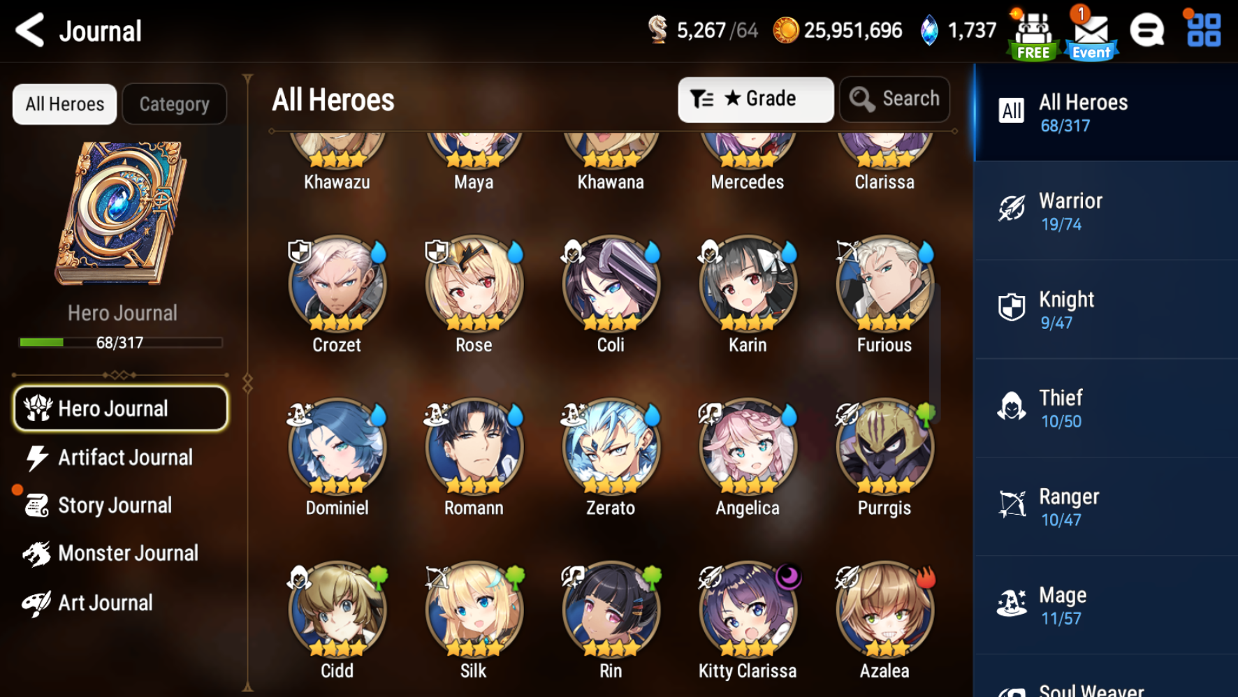 [ASIA] Epic 7 Seven Luna Dizzy Diene Cerise + ML Mystics Pulls Aged Starter Account-Mobile Games Starter